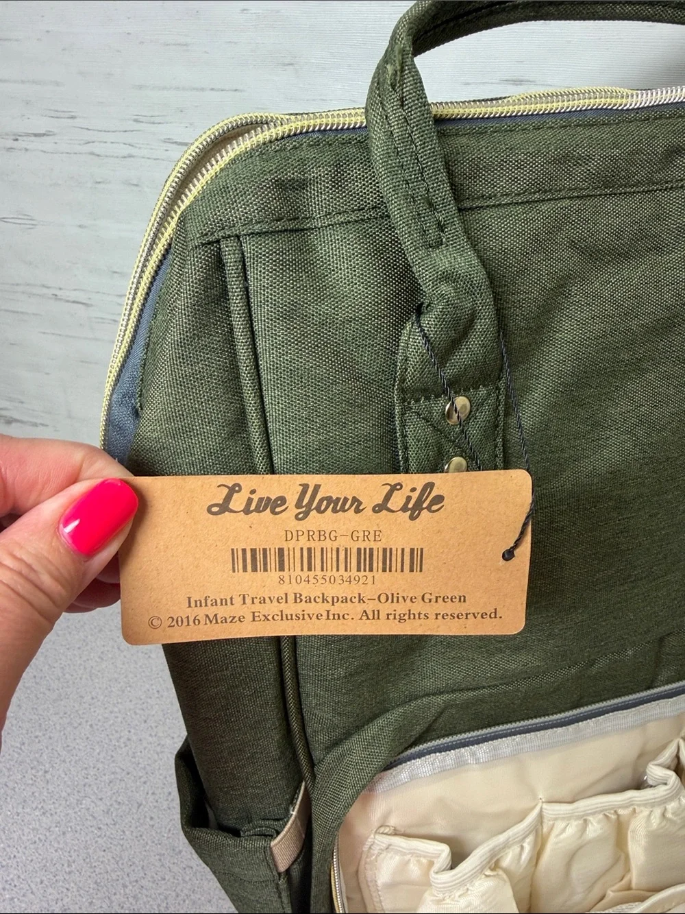 Casual Olive Green Canvas Backpack - infant travel backpack